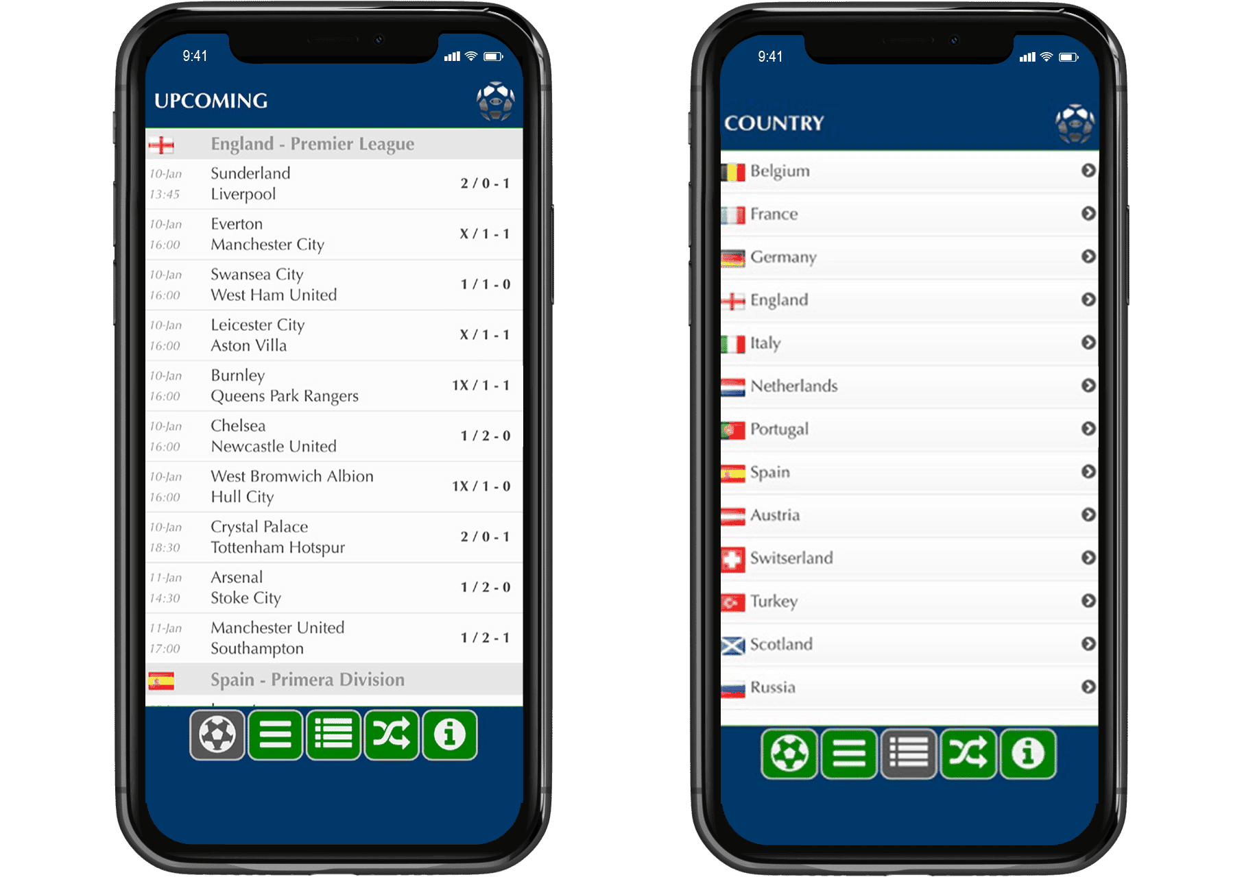 voetbaluitslag voorspellen via de app