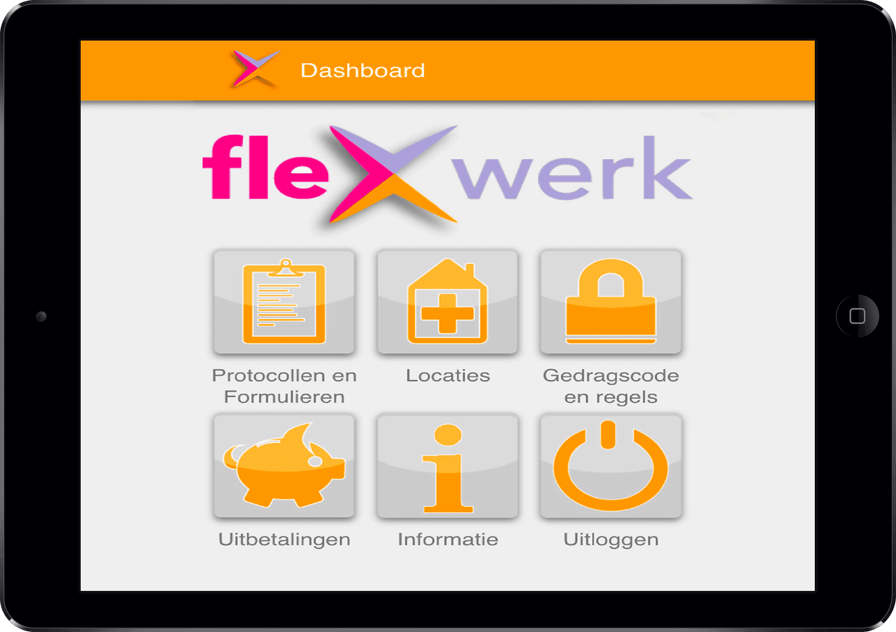 flexwerk app voor tablet