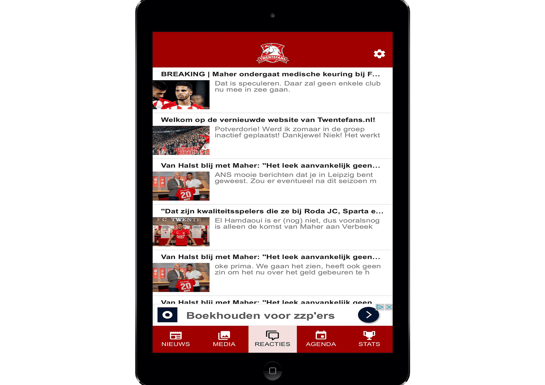 twente nieuws via de tablet app
