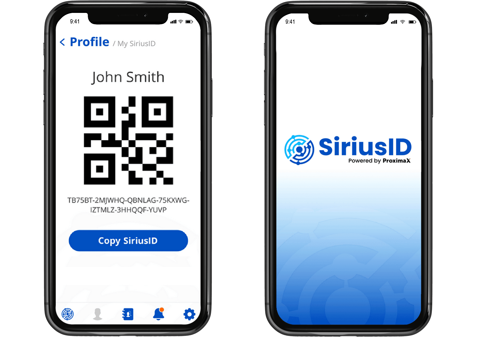 siriusID proximax blockchain app