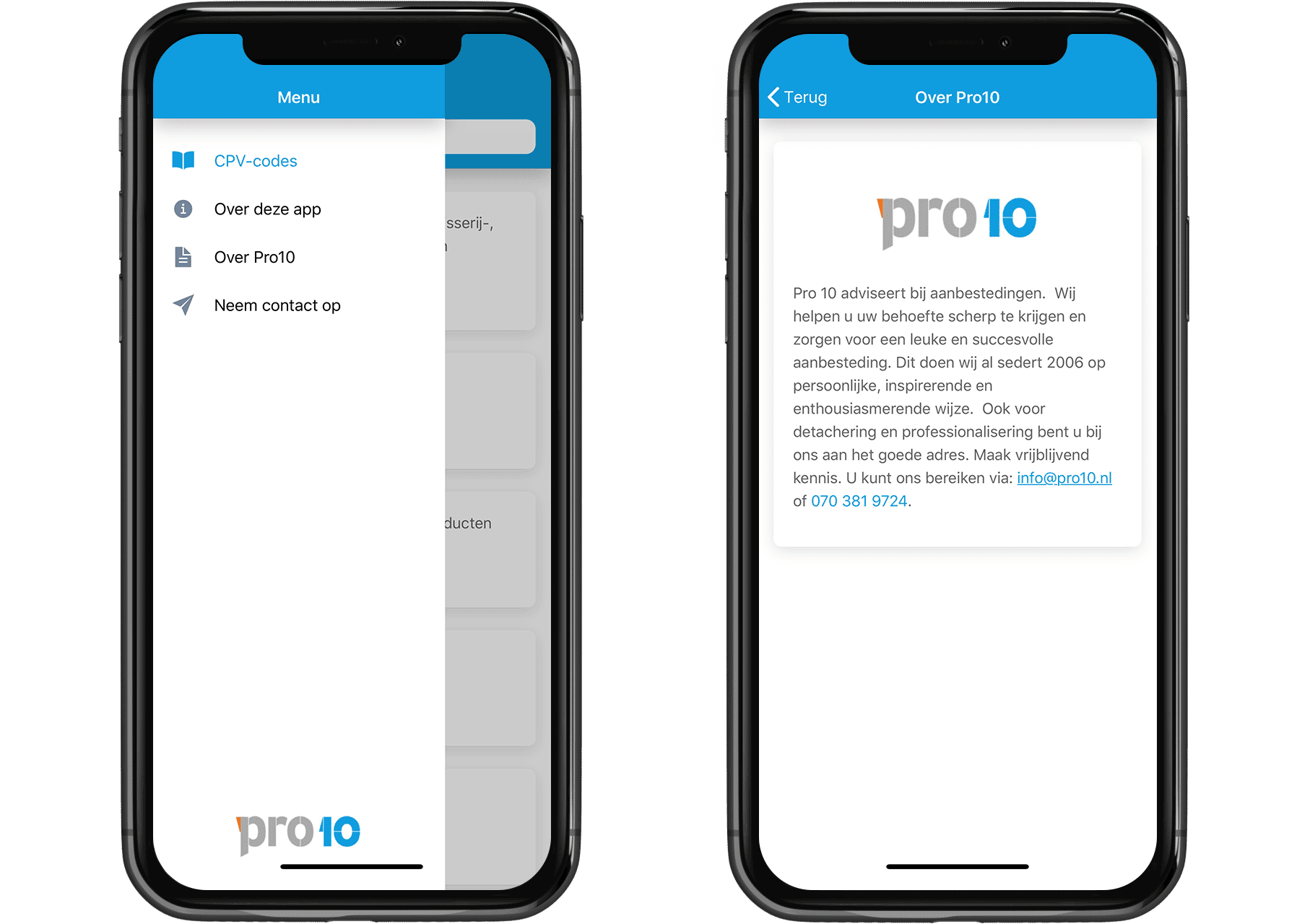 pro 10 aanbestedings applicatie